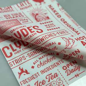 Custom Printing Pattern LOGO Color Seven Grade Greaseproof <b>Paper</b> Food Grade Hamburger Wrapping <b>Paper</b> Sandwich - Product Image 6