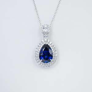 925 Silver Cultivated Emerald <b>Necklace</b> Lab-Created Luxury Jewelry High-End Elegant Classic Style Banquet and Ceremony H - Product Image 3