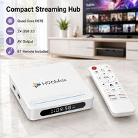 H96Max H618 Plus Android 14 Quad Core 4GB RAM 4K WiFi6 BT5.4 OTT USB HDD DLNA AV Out.