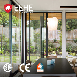 <span class=keywords><strong>Porte</strong></span> <span class=keywords><strong>coulissante</strong></span> en verre et aluminium isolée et résistante aux intempéries EEHE, <span class=keywords><strong>porte</strong></span> <span class=keywords><strong>coulissante</strong></span> à triple rail avec moustiquaire - Product Image 2