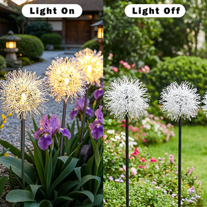 Lámpara de Jardín con Forma de Diente de León de Aluminio y Acrílico, Tamaño de Bola Personalizado para Decoración de Bodas, Fiestas y Jardines - Product Image 5
