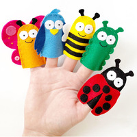 Marionnettes à doigts en feutre de dessins animés, nouveaux modèles, animaux de la forêt, jeu de simulation préscolaire pour enfants