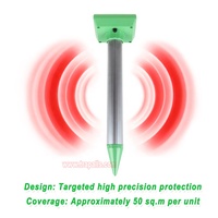 Répulsif ultrasonique solaire étanche à fréquence variable pour taupes, campagnols et serpents, pour extérieur