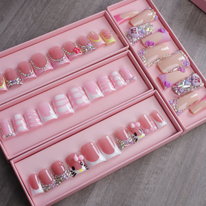 Autocollants d'eau faits main de haute qualité, couverture complète, certifiés CE, noir et blanc, personnalisés, 10 pièces, pour ongles de salon, design de mode, vente en gros - Product Image 2
