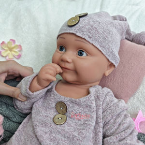 20 "Donkere Huid Full Body Siliconen Reborn Pop Realistische Handgemaakte Kinderen Speelgoed Voor Educatieve Rekwisieten - Product Image 2