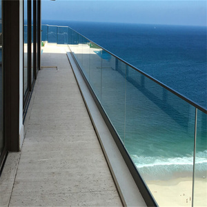 Balustrade en verre à profil en U en aluminium, barrière en verre <span class=keywords><strong>pour</strong></span> système de garde-corps de terrasse, parapet fixé au sol <span class=keywords><strong>pour</strong></span> terrasse, <span class=keywords><strong>balcon</strong></span>, pont de piscine - Product Image 4