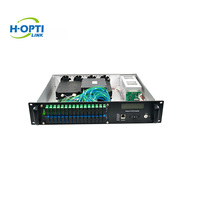 Hengchi HCEA-1550-32*23 EDFA de 1550nm CATV WDM de 16 Puertos y 23dbm para Red 4G, Protocolo TCP/IP, Modo Único