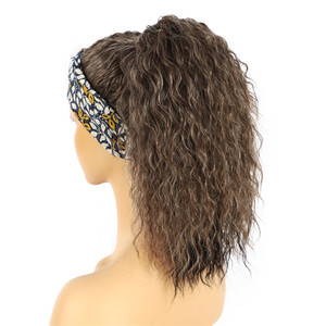 BeautyTown-peluca <span class=keywords><strong>Afro</strong></span> rizada con banda para la cabeza, pelo largo ondulado marrón - Product Image 5