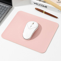 Tapis de souris en cuir uni et minimaliste (petit format) - Tapis de souris promotionnel pour ordinateurs, ordinateurs portables, bureau et jeux