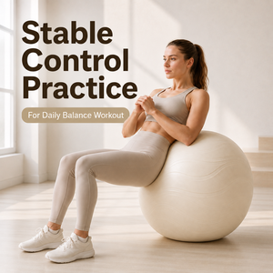 Ballon d'équilibre anti-éclatement FLOWA 65 cm en PVC texturé ondulé mat pour l'entraînement à l'équilibre, à la coordination et à la stimulation sensorielle - Product Image 4