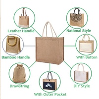 Sac fourre-tout en toile de jute personnalisable pour femme avec poignée en corde, idéal pour la plage ou le shopping, vente en gros
