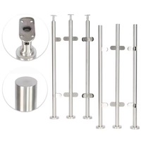 Poteau de balustrade en verre pour escalier intérieur, conception de pinces de fixation en acier inoxydable pour garde-corps en verre