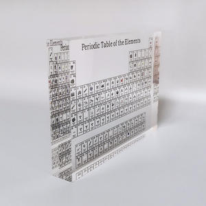 Regalos para estudiantes, tablero de letrero acrílico, <span class=keywords><strong>tabla</strong></span> periódica de acrílico transparente de los elementos, bloque de visualización - Product Image 3