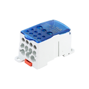 Bloc de distribution sur rail DIN UKK250, <span class=keywords><strong>bornier</strong></span> de distribution électrique avec une entrée et plusieurs sorties, boîte de jonction pour connecteurs de fils électriques - Product Image 4