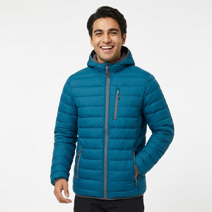Chaqueta acolchada térmica con capucha Abrigo de invierno Chaqueta hinchada resistente al agua Fabricante Exportador - Product Image 1