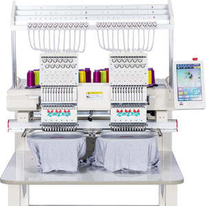Máquina de Bordar Industrial <span class=keywords><strong>FEIYA</strong></span> 1202 de Doble Cabezal con 12 Agujas para Todo Tipo de Camisetas - Product Image 1