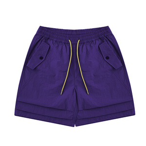 Pantalones cortos deportivos ligeros de verano para hombre-Patrón sólido de secado rápido 100% algodón para viajes Actividades al aire libre y ejercicio - Product Image 4