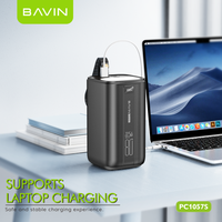 BAVIN Custom 22.5w Big Powerbank Led PC1057S Tipe c Pengisian Cepat Portabel Kapasitas 80000mah untuk iphone Laptop Power Banks