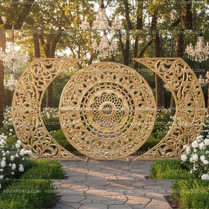 Panel de entrada para boda indio tallado a mano, altura 9 pies - Product Image 1