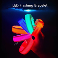 Bracelets LED lumineux en nylon écologiques, cadeaux de mariage tendance pour les invités, avec impression de logo personnalisé