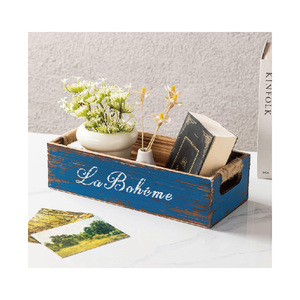 Caja de madera personalizada de nuevo diseño, caja de almacenamiento de madera desgastada de granja, caja de decoración de baño rústica - Product Image 3