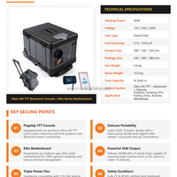Calentador de Estacionamiento Diésel OkyRie ATB501H 5KW Todo en Uno de Bajo Consumo, 12/24V para Vehículos, 220V para el Hogar, Portátil, en Caja de Herramientas