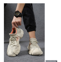 Chaussures de course et de marche légères pour hommes, respirantes, en mesh, printemps/été, avec fermeture à boucle