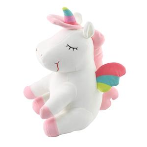 G851 Morbido Unicorno Arcobaleno Seduto e Gobbo con Ali Colorate, Regalo di Natale per Bambine, <span class=keywords><strong>Peluche</strong></span> Unicorno Arcobaleno - Product Image 1