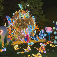 Nouvelles lumières décoratives LED imperméables IP65 en forme de libellule, papillon, fée, insectes, lumières de Noël pour parc, jardin