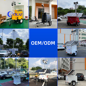 Mât télescopique à levage automatique, poteau de caméra CCTV, tour de sécurité mobile pour la <span class=keywords><strong>surveillance</strong></span> des chantiers de construction - Product Image 4