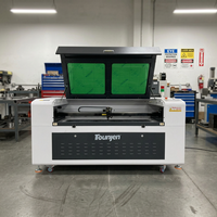 Machine de gravure/découpe laser CO2 1390 80-150W Ruida CNC non-métallique pour bois, acrylique, MDF, cuir, tissu, papier, refroidissement par eau