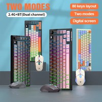Ensemble clavier et souris sans fil K920 BT, double mode, pour ordinateur portable, bureau à domicile, jeux, USB, rechargeable, espagnol, russe, arabe, coréen, personnalisé
