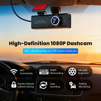 Caméra embarquée WiFi avec écran HD, haute définition 1080P, vision nocturne Full HD, enregistrement en boucle, caméra DVR pour voiture