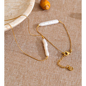 JINYOU 1555 Juego de Joyería de Acero Inoxidable Estilo Océano con Perlas Naturales, Collar con Colgante y Pulsera - Product Image 3