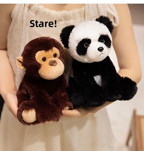 En gros Animaux en peluche grandeur nature assis : Éléphant, Grenouille, Girafe, Vache, Tigre, Panda, Singe - Product Image 4