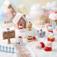 Figurines de Noël en résine miniatures en gros : Bonhomme de neige, Père Noël, rennes, animaux – Ornements pour maison de poupée, micro-paysages et loisirs créatifs DIY