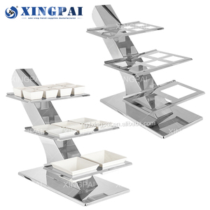 XINGPAI Factory Hot Sale Stainless Steel Buffet <strong>Food</strong> Display <strong>Stand</strong> Hotel <strong>Food</strong> Risers Buffet - Product Image 3