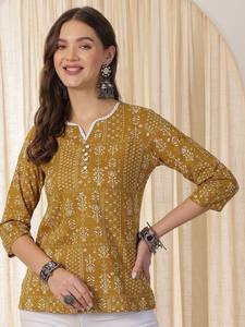 TOP línea A estampado floral para mujer - Product Image 3