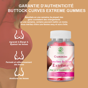 Bonbons Gélifiés à la Maca pour l'Augmentation des Fesses et des Hanches, Compléments Alimentaires à Base de Plantes pour Femmes Adultes, Gummies BBL pour le Rehaussement des Fesses, Produits d'Amélioration des Fesses - Product Image 6