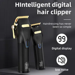 KIKIDO-Cortapelos profesional inalámbrico, recortadora eléctrica con cuchilla en T, kit de corte de pelo para peluquero, Regalos para Él