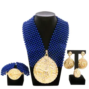 Fashion new latest hot sale factory Italian Brazilian Dubai copper gold plated wedding bridal party gift beads coral jewelry set