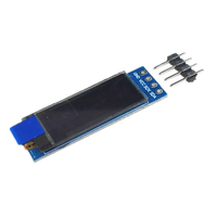 Modul OLED 0.91 inci 0.91 "putih/biru OLED 128X32 modul peraga LED LCD OLED 0.91" "berkomunikasi IIC