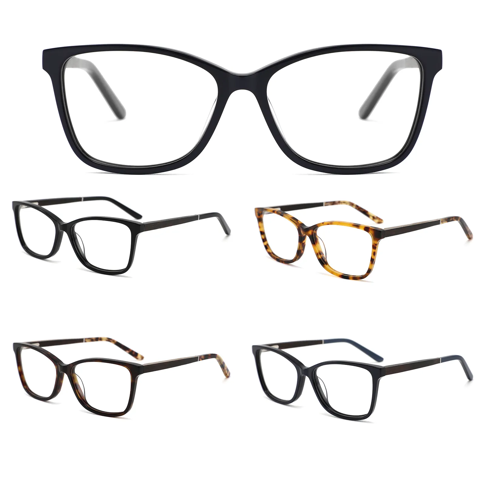 Luxury Sunglasses 2023 Boa qualidade Acetate Eye Glasses Eyewear Fashion Square Glasses Frame para homens Mulheres
