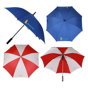 Parapluie de golf publicitaire personnalisé, droit, coloré, pas cher, en pongé, coupe-vent, automatique, promotionnel - Product Image 1