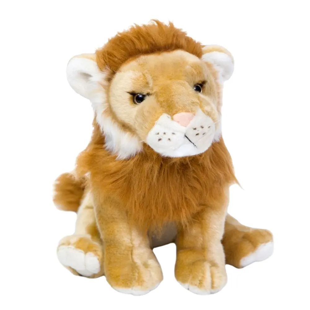 León de peluche de alta calidad para mascotas, juguete relleno de trigo y lavanda personalizado de 25cm