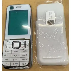 Casing penutup perumahan penuh bingkai depan & penutup belakang & keypad untuk Nokia 6120c