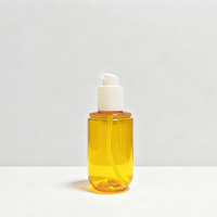 Flacon pompe personnalisé en PET de 100 ml en forme de capsule pour cosmétiques, crème solaire, nettoyant visage, brume fine, impression sérigraphique, logo personnalisé