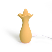 Wosilicone Flower Shaped Tongue lecken Vibrator Klitoris Nippel Stimulation Sexspielzeug Frauen Sexspielzeug für Masturbation