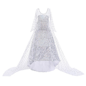 Envío rápido princesa elegante vestido <span class=keywords><strong>de</strong></span> lentejuelas <span class=keywords><strong>de</strong></span> cola larga 2020 <span class=keywords><strong>Elsa</strong></span> <span class=keywords><strong>Anna</strong></span> vestido - Product Image 6