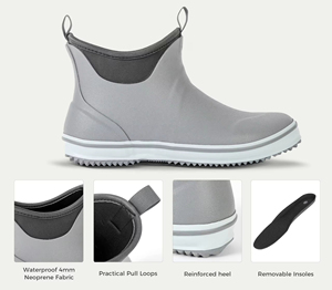Botas de Lluvia YL-25292 para <span class=keywords><strong>Hombre</strong></span>, Ligeras, de Neopreno, Resistentes al Agua, para Pesca, Color Gris, Venta al Por Mayor - Product Image 6
